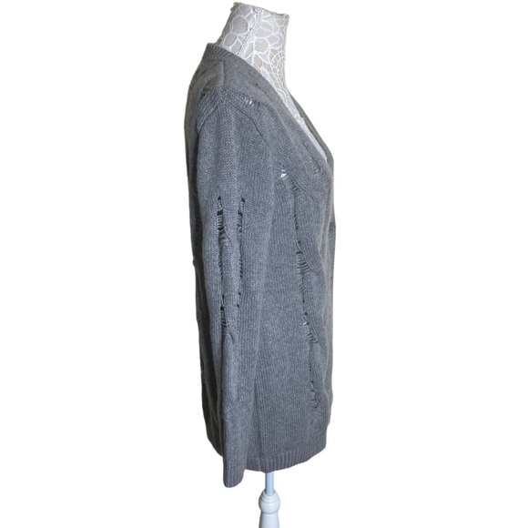 NWT Ag Adriano Goldschmied Sandrine Longline Grey Wool Cardigan size Small - Picture 4 of 7